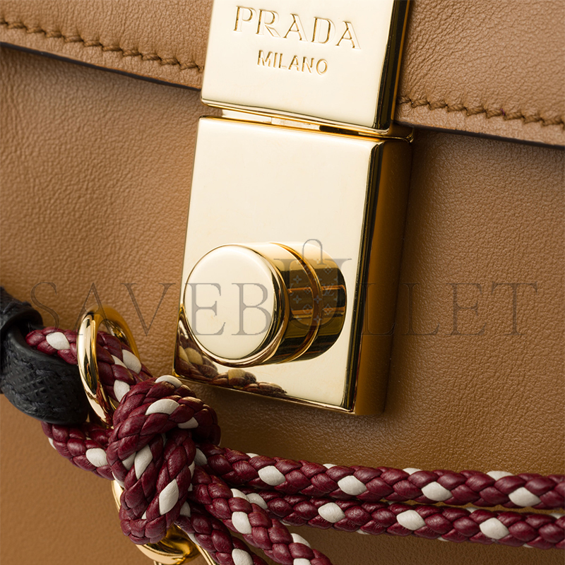 PRADA SOFT SOUND LARGE LEATHER SHOULDER BAG WITH CHARMS 1BD378 (35*19.5*10.5cm) PRADA SOFT SOUND LARGE LEATHER SHOULDER BAG WITH CHARMS 1BD378 (35*19.5*10.5cm)